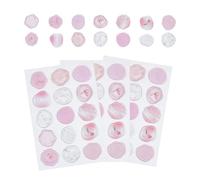 NICENEEDED 45 PCS Wax Seal Stickers, Transparent Pink Self Adhesive Sealing Wax Sticker, Envelope Seal Stickers Wedding Invitation Decorations for Wrapping Journals Scrapbooking Packaging