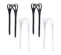 NICENEEDED 4Pcs 3.23 x 22.84 Inch Universal Silicone Replacement Scuba Mask Strap, White Black Swimming Goggles Glasses Mask Straps, Underwater Diving Accessory