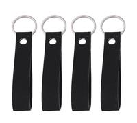 NICENEEDED 4PCS Leather Tool Belt Suspender Loops, Suspender Accessories Black, Heavy Duty Suspender Strap Belt Connectors
