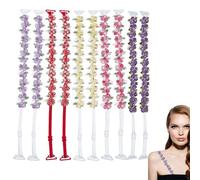 NICENEEDED 5 Pairs Floral Bra Straps, Removable Invisible Floral Decorative Bra Straps, Lingerie Accessories for Women Dress Tops Dress