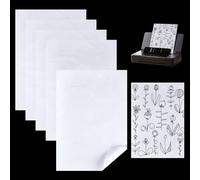 NICENEEDED 5 Sheets Wash Away Water Soluble Stabilizer, Tear Away Machine Embroidery Stabilizers, Printable Hand Sewing Stabilizer for Handmade Embroidery Enthusiasts