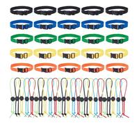 NICENEEDED 50 PCS Laundry Strap Sock Clips Set, 25 PCS Laundry Strap with Buckle and 25 PCS Sock Clips, Nylon Strap Sock Organizer Accessories Tools for Washing Machine