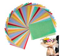 NICENEEDED 50 PCS Mixed Colors A4 Thin Natural Fiber, Mulberry Paper Sheets Art Tissue Washi Paper Design Craft Art Origami Suppliers Card Making DIY Craft