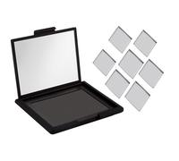 NICENEEDED 56 PCS Aluminum Empty Eyeshadow Pan, Rectangle Palette Metal Pans Cosmetic Blush Lipstick Organizer, Square Refillable Container Eyeshadow Trays