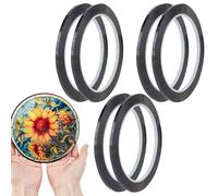 NICENEEDED 6 PCS Stained Glass Lead Lines, Black Stained Glass Leading Strips, Self Adhesive Glass Lead Lines Decals for Window Door Glass Surface