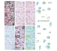 NICENEEDED 6 Sheets Korean Photocard Stickers, Love Butterflies Pattern Kpop Deco Stickers, Craft Sticker Kits for Photocards Craft Scrapbook