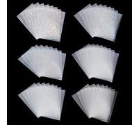 NICENEEDED 600PCS Kpop Photocard Sleeves 2.4 x 3.4 Inch, Laser Flashing Card Sleeves Clear Sleeves Photo Cards, Transparent Protector Trading Cards Double Sided Holograhpic Flashing Card