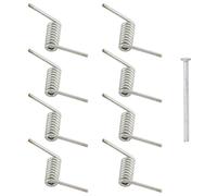 NICENEEDED 8 PCS Hair Claw Clip Spring Replacement Sliver, Clip Spring with Central Axle Rod, Hairpin Squre Rectangle Butterfly Jaw Clamp Repair Parts