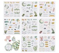 NICENEEDED 8 Sheets Wedding Scrapbook Stickers, Waterproof Planning Sticker for Wedding, Self-Adhesive Sticker Set for Card Making Engagement Marriage Anniversary