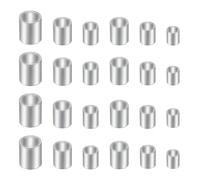 NICENEEDED 925 Sterling Silver Crimp Beads, 900pcs Tube Spacer Beads 3 Sizes End Stopper Beads Crimp Tube Beads, 1.5/2.0/2.5mm Jewelry Crimping Beads for DIY Jewelry Making Finding