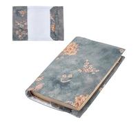 NICENEEDED A5 Size Small Canvas Paperback Book Cover Protector Paperbacks Fabric Book Sleeve Cover Protector Book Covers for Hardcover Softcover Book Novels (Big Flower)