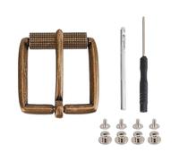 NICENEEDED Belt Buckle Replacement Tools Set, Single Prong Belt Replace Buckles, Vintage Leather Belt Buckles with Hole Opening Tool Retro Removable Belt Buckle Accessories Kit for Men