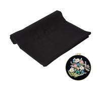 NICENEEDED Black Linen Cotton Needlework Fabric, 55In x 39In Solid Color Cloth Embroidery Fabric, Quilting Sewing Draping Fabric Precut Cloth for Making Craft Decoration