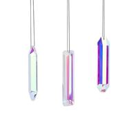 NICENEEDED Crystal Sun Catcher Prisms, Hanging Suncatchers with Glass Prism, Rainbow Maker Pendant Hanging Ornaments for Windows, Room, Garden Fantasy Aesthetic Home Decor