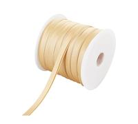 NICENEEDED Double Fold Bias Tape Bias, 2/5 Inch Satin Bias Tape Khaki Wide Fold Tape, Binding Tape DIY Garment Accessories for Sewing Hemming Seaming Piping Quilting