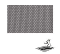 NICENEEDED Ellipse Machine Non Slip Mat, 23.62 x 23.62 Inch Grey Lightweight Rubber Mat Under Desk, Suitable for Electric Seated Foot Pedal Exerciser, Enhanced Stability and Floor Protection