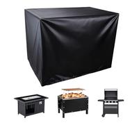 NICENEEDED Fire Pit Cover, Waterproof Rectangular Gas Fire Pit Cover, Anti-UV Heavy Duty Oxford Cover, Patio Firepit Cover with Drawstring for In-Ground Outdoor Fire Pits（77 x 77 x 64 cm）