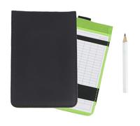 NICENEEDED Golf Scorecard Holder, 16.5 x 11.3 cm PU Leather Golf Yardage Book Holder with 1 Scorecard and 1 Pencil, Universal Fit for Scorecard Golf Accessories Fit for Most Back Pocket