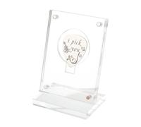 NICENEEDED Guitar Pick Display Case, Acrylic Guitar Display Easel, Clear Guitar Pick Stand Magnetic Suction Guitar Pick Box with Base Guitar Pick Holder for Collectible Guitar Pick Badge Display