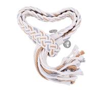 NICENEEDED Handfasting Cord for Wedding, Rustic Lasso Lazos, Wedding Cord with Pendants Cotton Lasso Rope Traditional Celtic Pattern Handfasting Rope for Catholic Ceremony