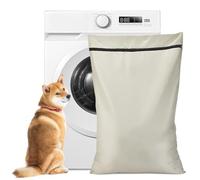 NICENEEDED Large Pet Laundry Bag with Zipper, 23 x 35 Inch Big Size Stops Hair Blocking Washer Bag, Washable Wet Dry Bag for Dog Cat Horse Guinea