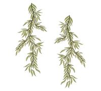 NICENEEDED Leaves vine Lace Patches, Green Embroidery Lace Patch Leaf Sew on Lace Trims, Polyester Fiber Lace Patches Sewing DIY Craft Costume Clothing Wedding Dress Decoration on the Neckline