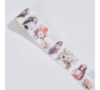 NICENEEDED Scrapbook Tape, Vintage Washi Tape, Floral Character Decorative Tape Wide Adhesive Tape Craft Clear Tape for Junk Journal Scrapbooking Supplies Planner DIY Arts Crafts