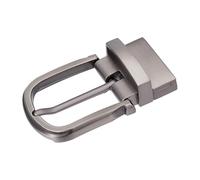 NICENEEDED Silver Reversible Belt Buckles, Replacement Classic Business Belts buckle, Alloy Clamp Men's Belt Clamp Repair Kit Leather Craft Accessories