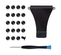 NICENEEDED Wallet Replacement Screws Kit, Black DIY Wallet Screw Repair Set, Screwdriver Metal Clip Men Minimalist Wallet Hardware Accessories Elastic Cash Strap Replacement for Wallet