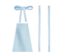 NICENEEDED Wedding Dress Zipper, Replacement Adjustable Satin Corset Back Kit, Wedding Dress Loops Blue Lace-up Back Kit, Polyester Corset Back Kits for Formal Prom Dress