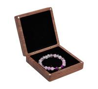 NICENEEDED Wooden Bracelet Bangle Box, Spuare Trinket Jewelry Display Storage Holder, Small Bracelet Storage Organizer for Wedding Christmas Engagement