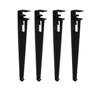 NICEQT Adjustable Metal Table Legs,F-shaped Clamp Table Legs,DIY Dining Table Desk Legs,Support Legs,Bar Legs,No Punching Design to Protect the Desktop,With Floor Protectors(Black,4pcs)