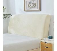 NICEQT Bed Headboard Cover/Slipcover, Velvet Stretch Bed Head Cover For Single/King/Double Bed Backrest Dustproof Protective Cover Headboards Decoration (Color : Beige, Size : 120cm)