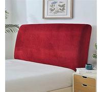 NICEQT Bed Headboard Cover/Slipcover, Velvet Stretch Bed Head Cover For Single/King/Double Bed Backrest Dustproof Protective Cover Headboards Decoration (Color : Red, Size : 220cm)