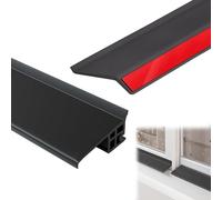 NICEQT Indoor/Outdoor Self-Adhesive Rubber Guard Strip, 2 Pcs Window Rubber Rain Seal Effective Drainage, Cuttable Anti-Rain Window Barrier, Easy to Install(1m(3.3ft))