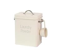 NICERAM Washing Powder Storage,Square Laundry Powder Storage Bucket With Scoop Home Laundry Powder Storage Tin Container(201611.7cm), Beige