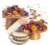 NICERINC PET Natural Flower&Herb Bedding Mate Habitat Decor, Adding Fun Hamster Accessories for Hamsters Gerbils Lemming