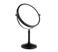 Nicesail Table Mirror Black Bronze 10x Magnifying Mirror on Stand 360° Swivel Double Sided Bathroom Anti-rust Shaving Mirrors Free Standing,Ø 20cm