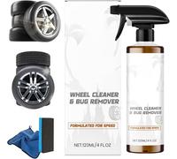Nicetopu Powerful Wheel and Tire Cleaner Spray, 120ml BrakeBomber Foam for Rims & Tires All-in-One Car Tire Shine Spray & Rim Cleaner, for Various Cars (1)