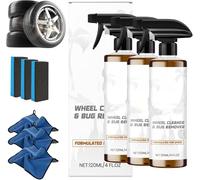 Nicetopu Powerful Wheel and Tire Cleaner Spray, 120ml BrakeBomber Foam for Rims & Tires All-in-One Car Tire Shine Spray & Rim Cleaner, for Various Cars (3)
