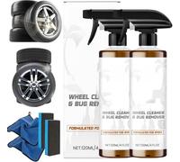 Nicetopu Powerful Wheel and Tire Cleaner Spray, 120ml BrakeBomber Foam for Rims & Tires All-in-One Car Tire Shine Spray & Rim Cleaner, for Various Cars (2)