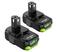 Nicetoro 2Pack 3.0Ah Replacement for Ryobi 18V Lithium Battery P102 P103 P104 P107, Compatible with Ryobi Cordless Power Tools and Chargers
