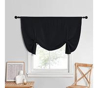 NICETOWN Bedroom Blackout Curtains Window Curtains Privacy Screen Adjustable Panels for Cellar 132 x 114cm W52 x L45 Inch Black
