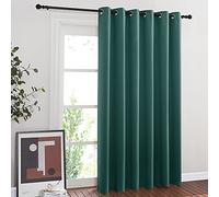 NICETOWN Bedroom Window Blackout Curtain Panel - Home Decoration Thermal Insulated Blackout Drape/Drapery for Loft, Guestroom (Hunter Green, 1 Panel, 80 x 84 inch)