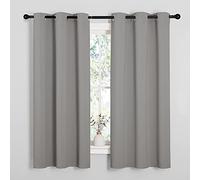 NICETOWN Blackout Curtains 63 inches Long, Thermal Insulated Solid Grommet Top Blackout Curtains/Drapes for Office (Sand Color, 1 Pair, 42 x 63 inches)