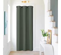 NICETOWN Door Curtains for Doorway Privacy,80 Inch Length, Thermal Insulated Blackout Single Panel Drape Room Divider Cover/Shade, Temporary Closet Curtain for Bedroom, 42" x 80", Dark Mallard