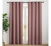 NICETOWN Dusky Pink Opaque Curtains with Eyelets Thermal Curtain