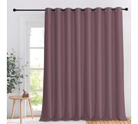 NICETOWN Extra Wide Sliding Door Curtain 108 inches Long, 120 inches Wide Room Divider & Window Treatment Light and Sound Blocking Drape for Bedroom/Home Office, Dry Rose, W120 x L108, 1 Panel