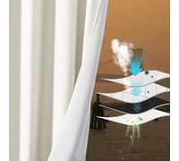 NICETOWN Living Room Noise Reducing Greyish White Faux Linen Curtains, 1 Piece, W100 x L84, Privacy Protection & Completely Shaded Lower PM2.5 Particles Drapes, Lined Insulated Window Treatment Panels