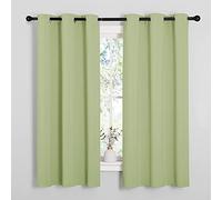 NICETOWN Nursery EsseKGUSial Thermal Insulated Solid Grommet Top Blackout Curtains/Drapes for Son's Room (Sage Green, 1 Pair, 42 x 63 inches)